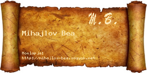 Mihajlov Bea névjegykártya